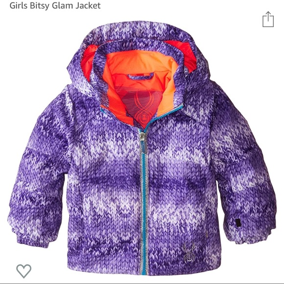 Spyder Kids Bitsy Charm Snow Jacket,Ski Snowboarding Jacket,Size M 10//12 Girls